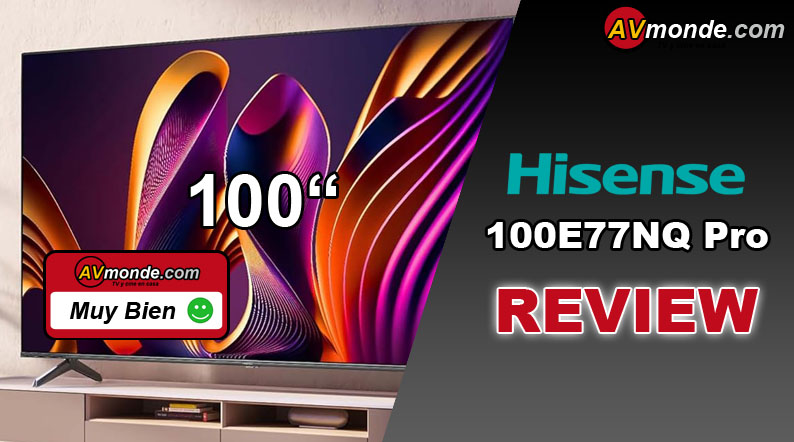 Revisión del televisor Hisense 100E77NQ Pro